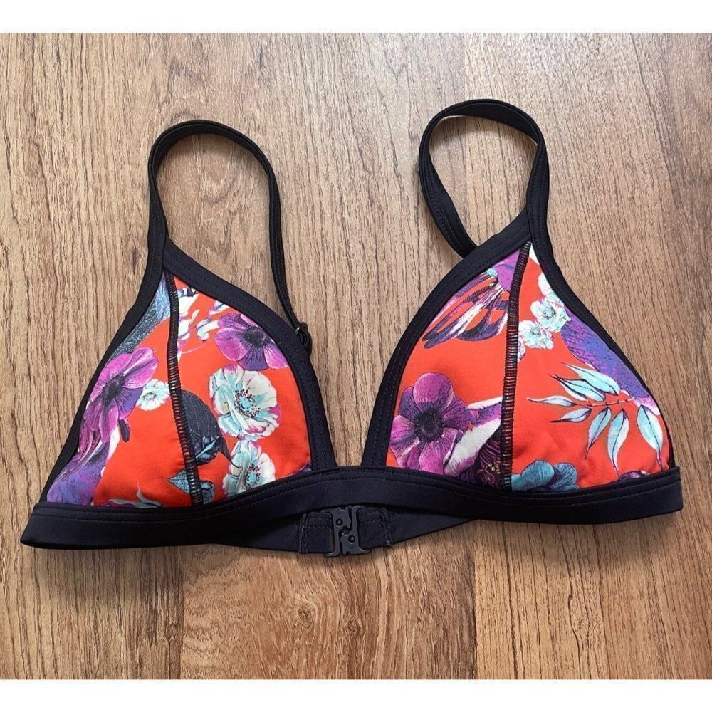 - women's red floral bikini top